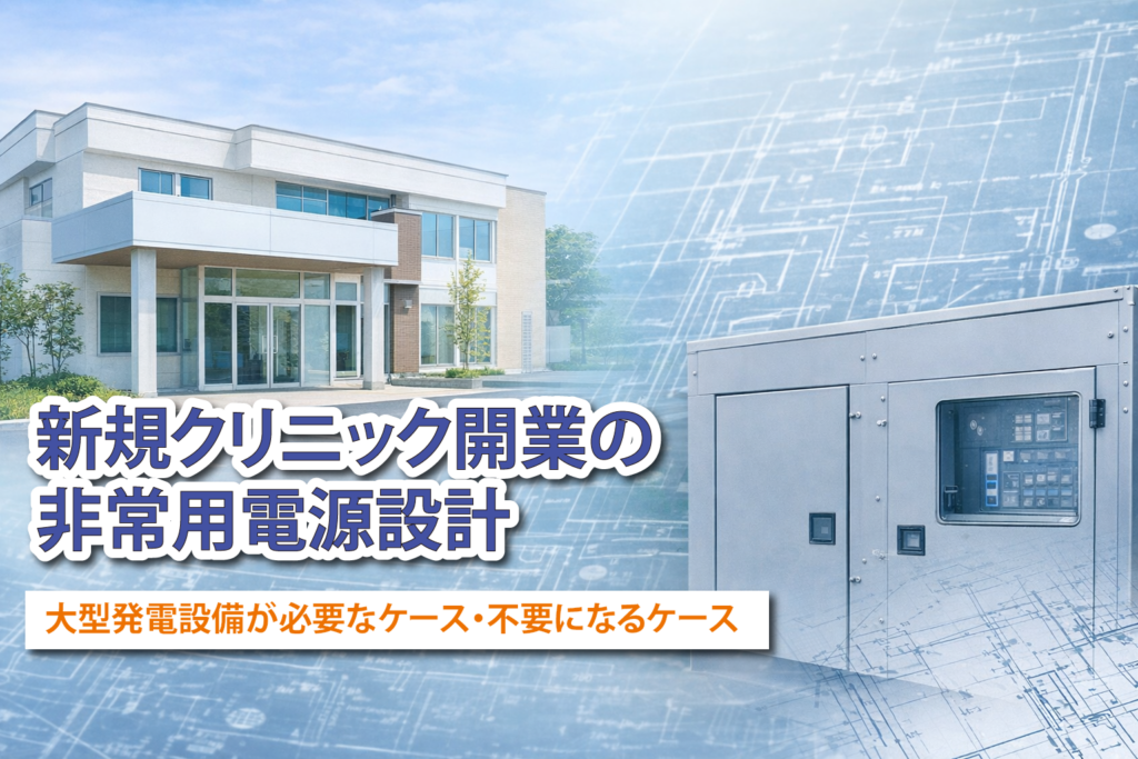 新規開業クリニックの発電設備が必要なケース